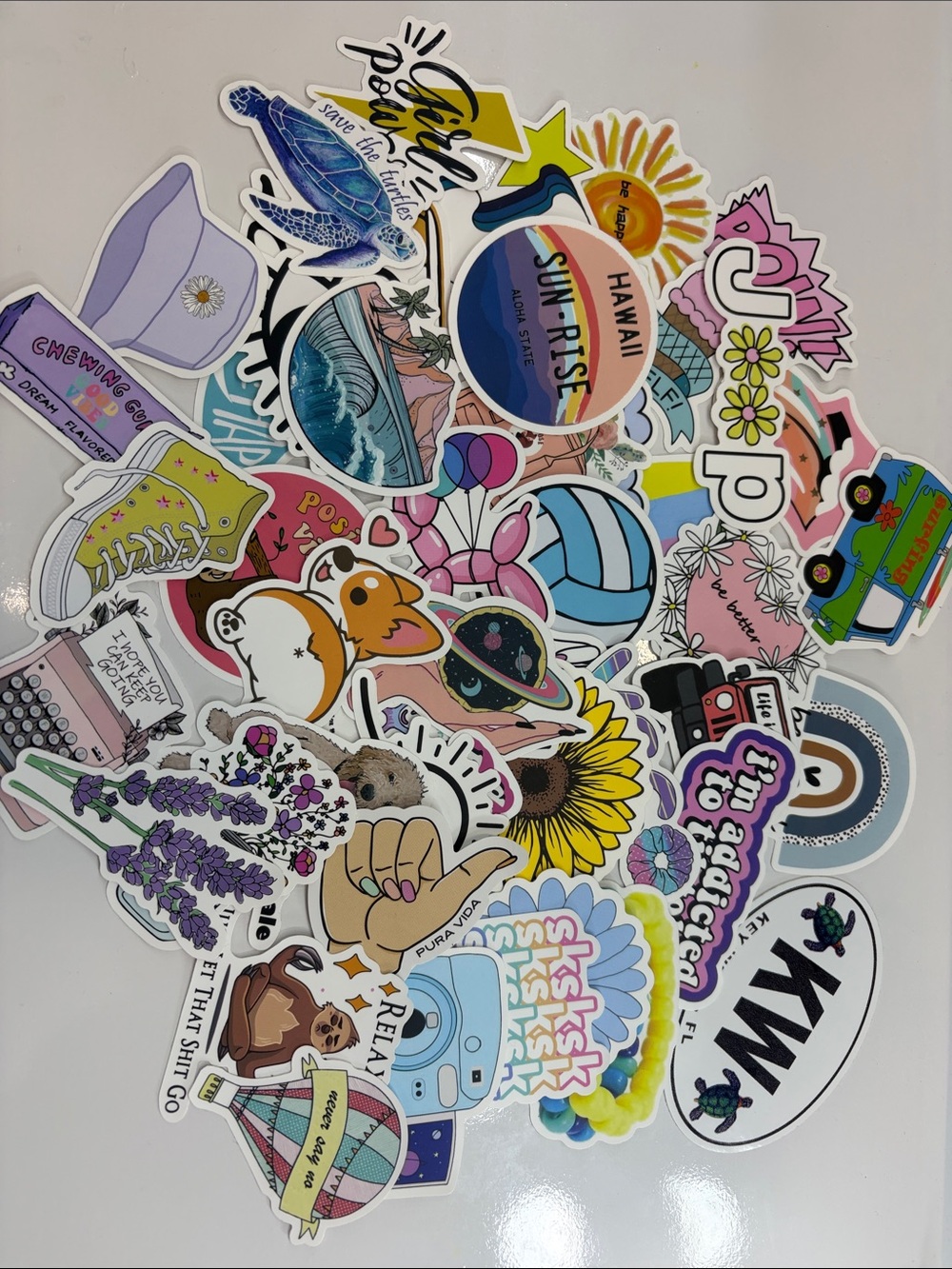 Amazon Colorful Sticker Collage - Pastel Blue Pink Yellow Green Purple